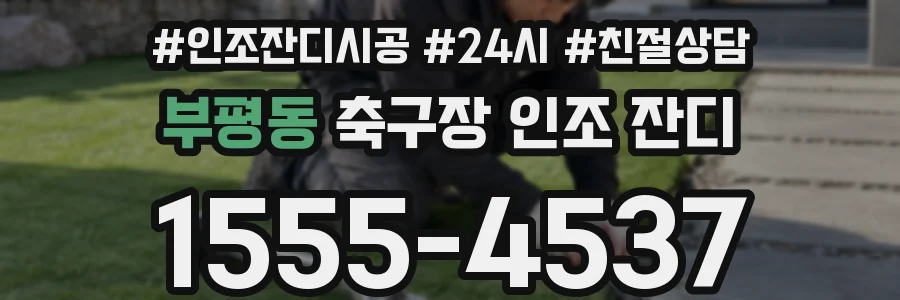 부평동 축구장 인조 잔디