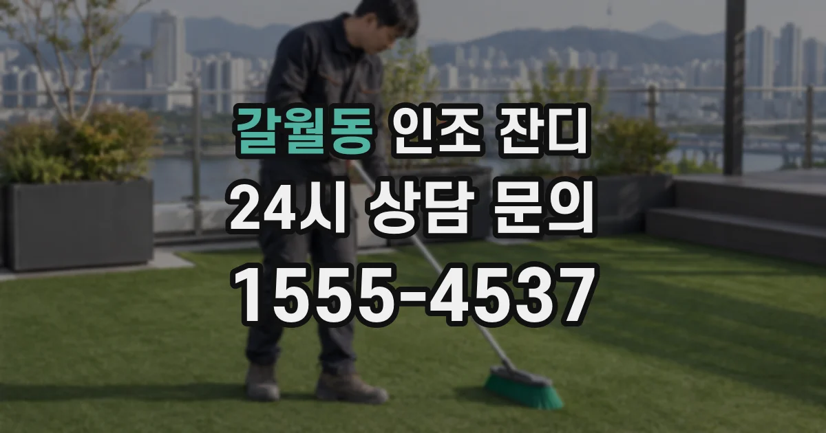 갈월동 인조 잔디