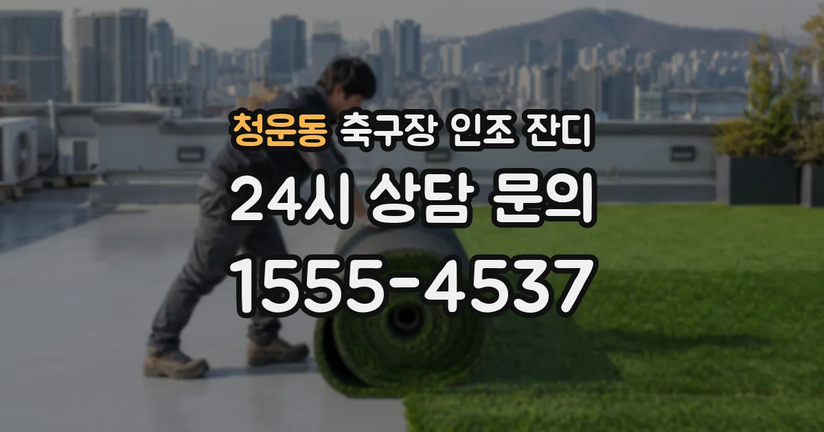 청운동 축구장 인조 잔디