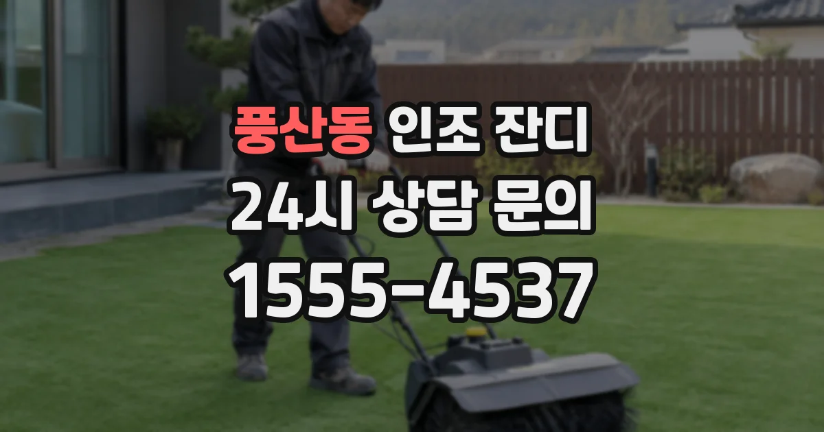 풍산동 인조 잔디