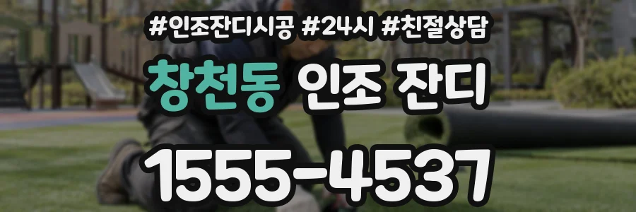 창천동 인조 잔디