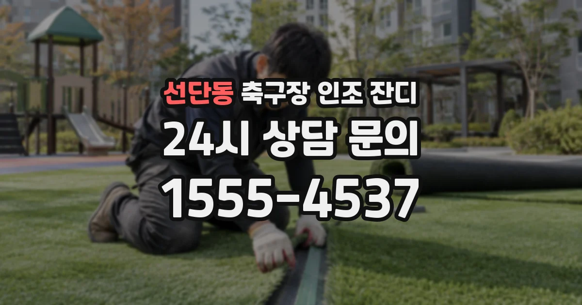 선단동 축구장 인조 잔디