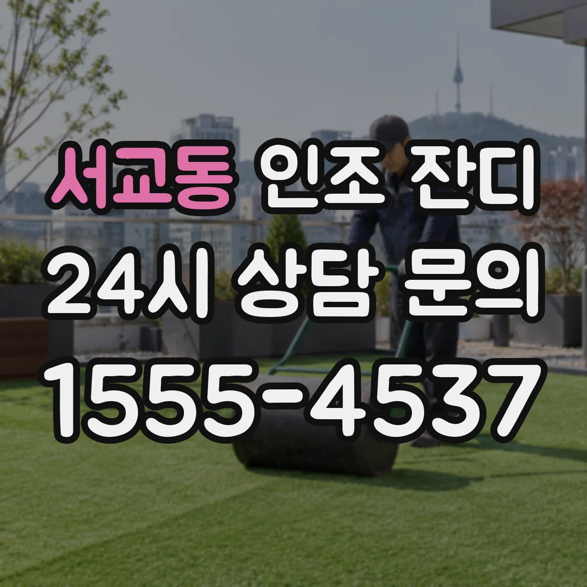서교동 인조 잔디