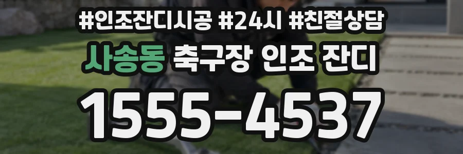 사송동 축구장 인조 잔디