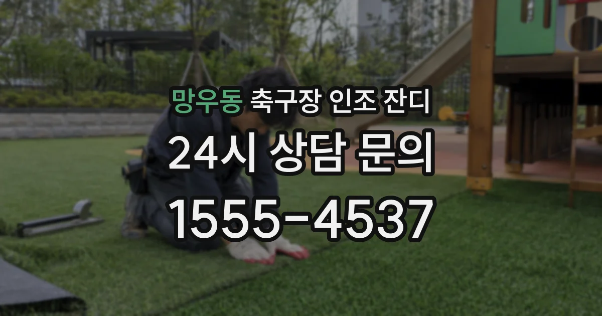 망우동 축구장 인조 잔디