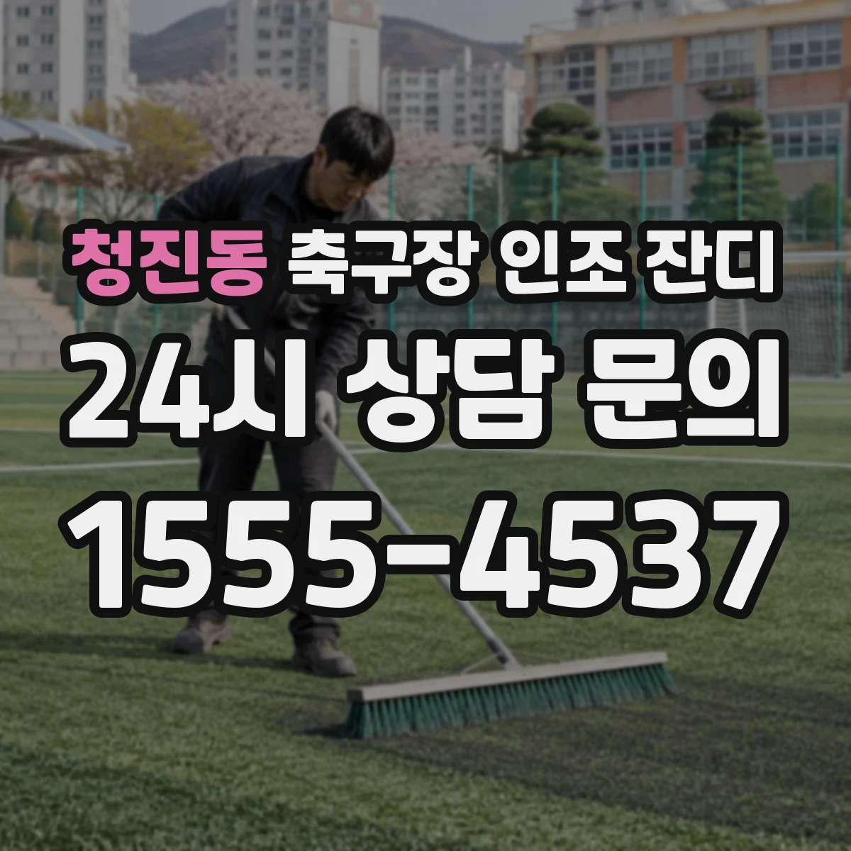 청진동 축구장 인조 잔디