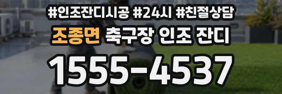 조종면 축구장 인조 잔디