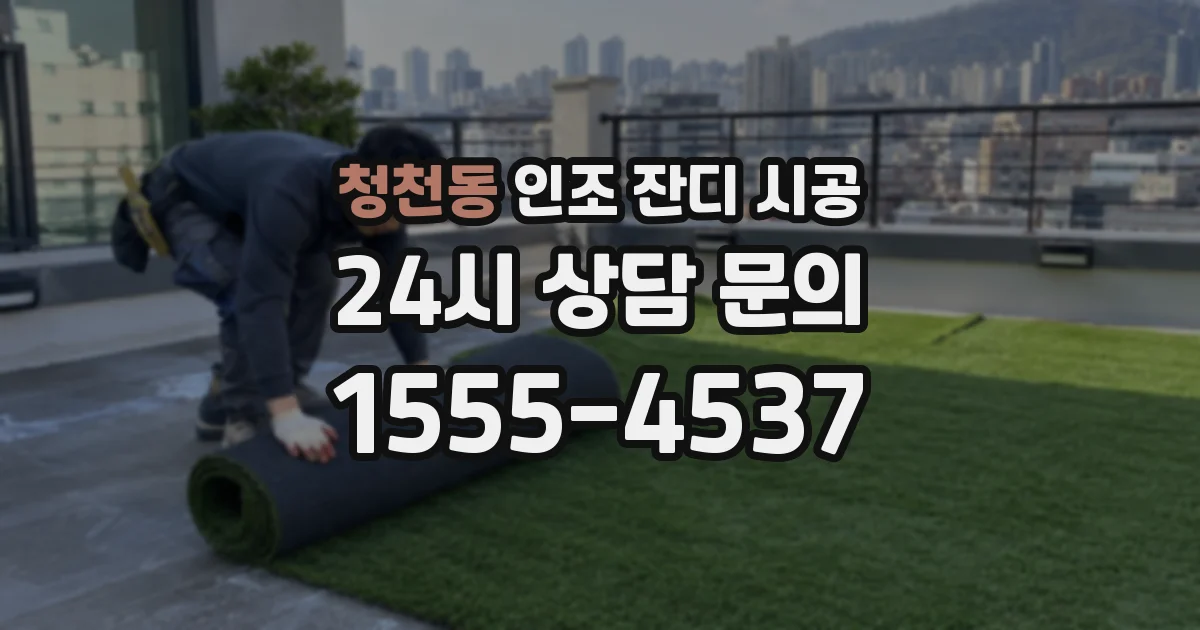 청천동 인조 잔디 시공