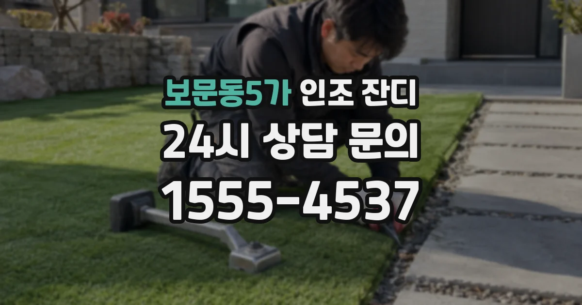 보문동5가 인조 잔디