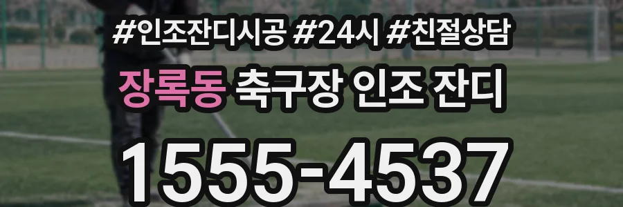 장록동 축구장 인조 잔디