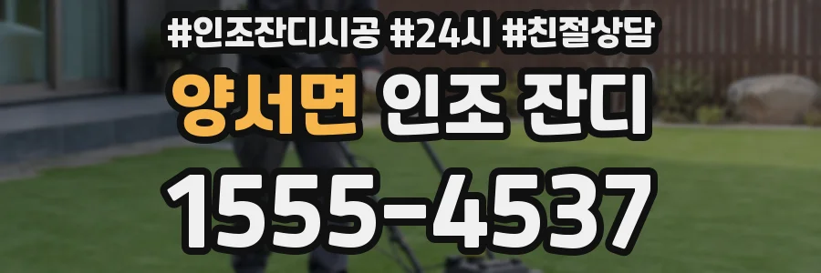 양서면 인조 잔디