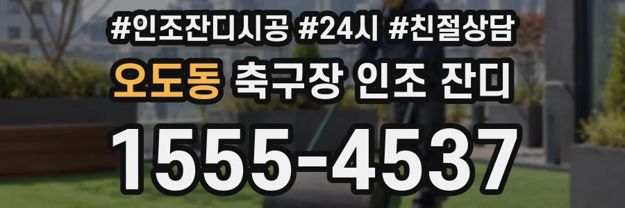 오도동 축구장 인조 잔디