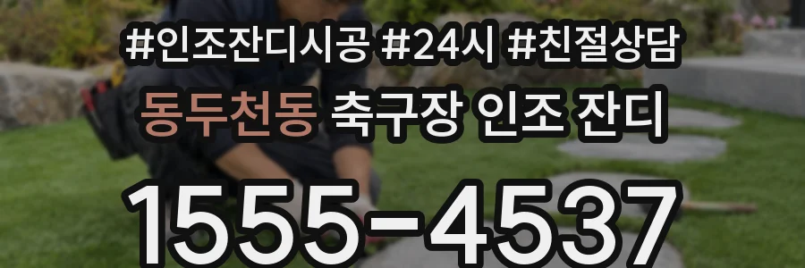 동두천동 축구장 인조 잔디