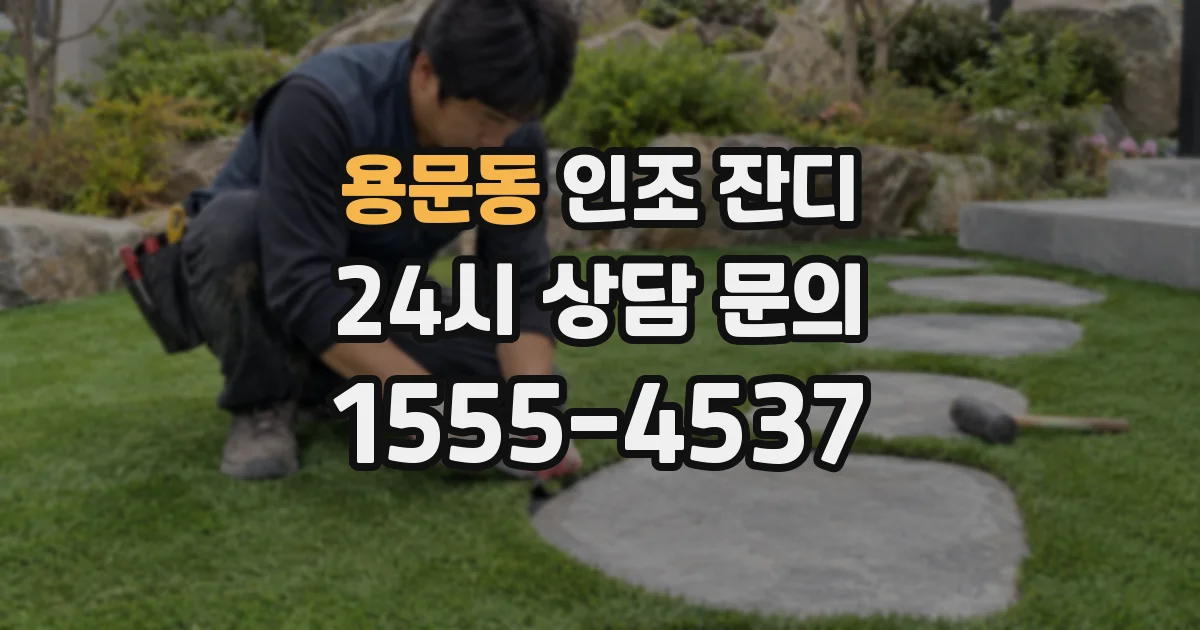 용문동 인조 잔디