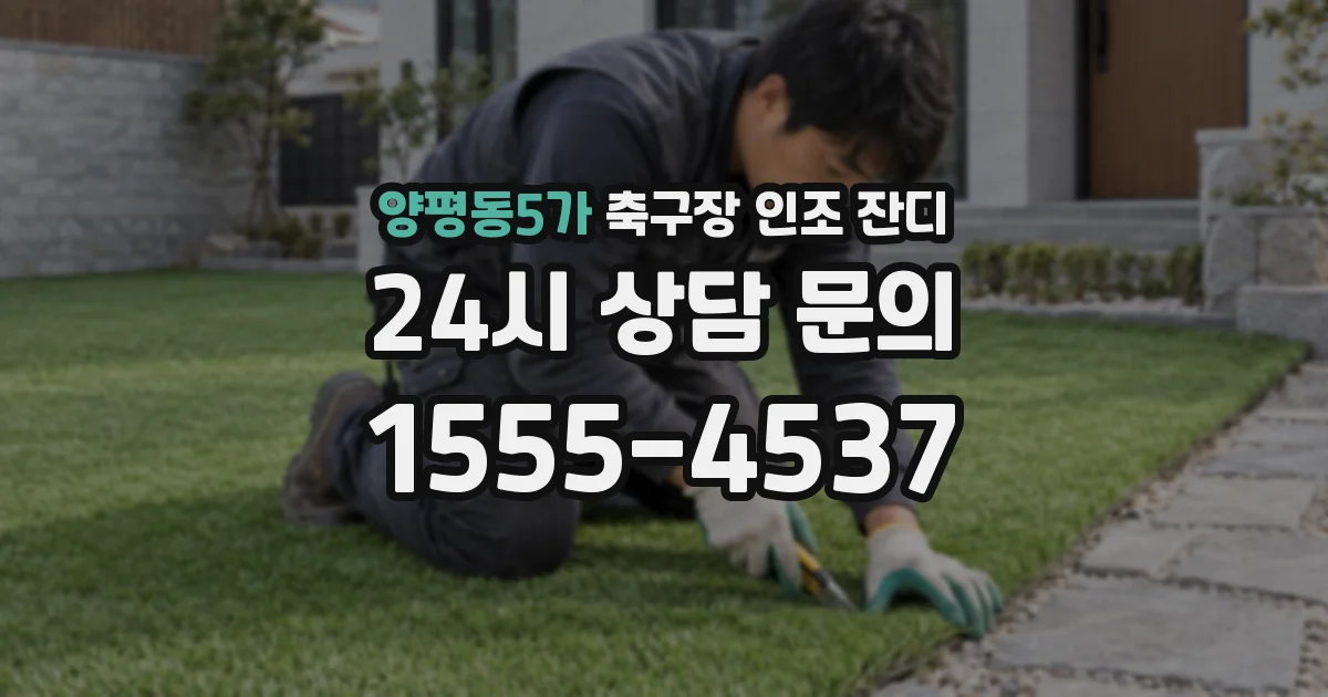 양평동5가 축구장 인조 잔디