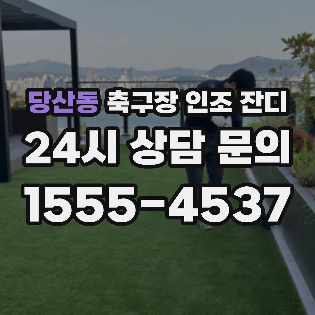 당산동 축구장 인조 잔디