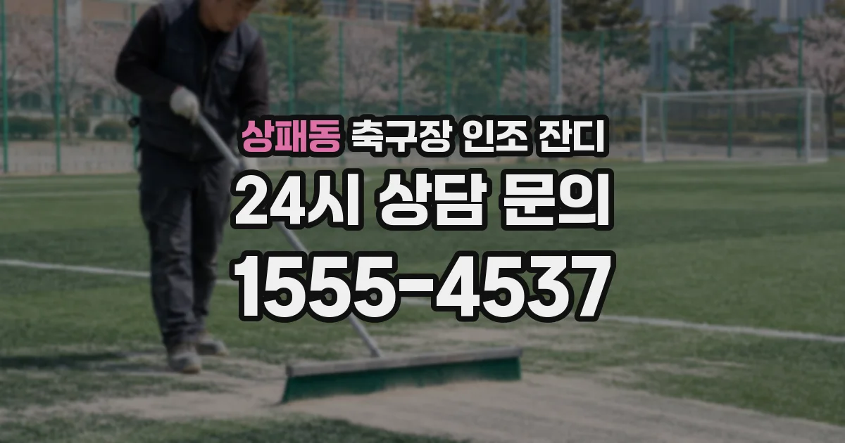 상패동 축구장 인조 잔디