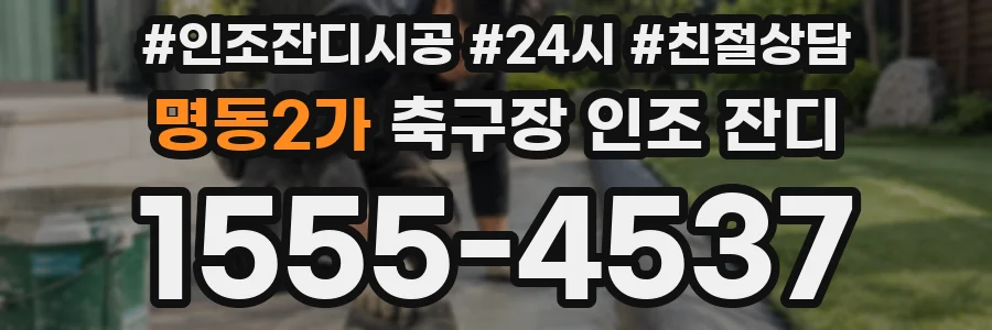 명동2가 축구장 인조 잔디