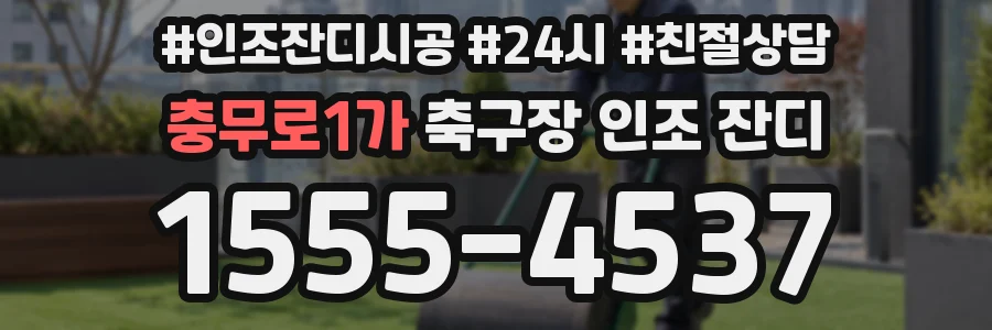 충무로1가 축구장 인조 잔디