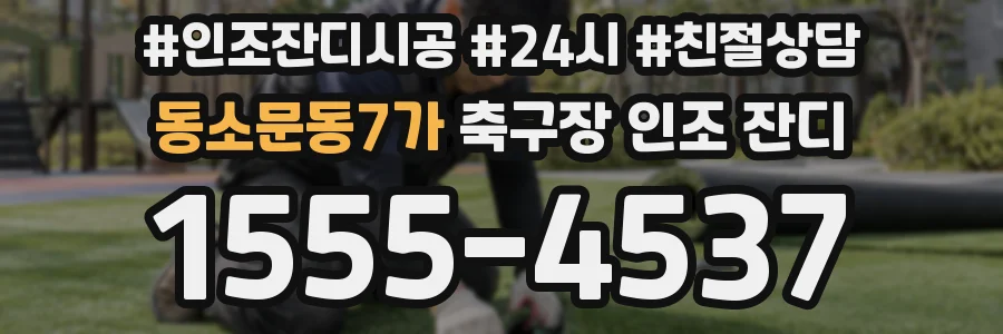 동소문동7가 축구장 인조 잔디