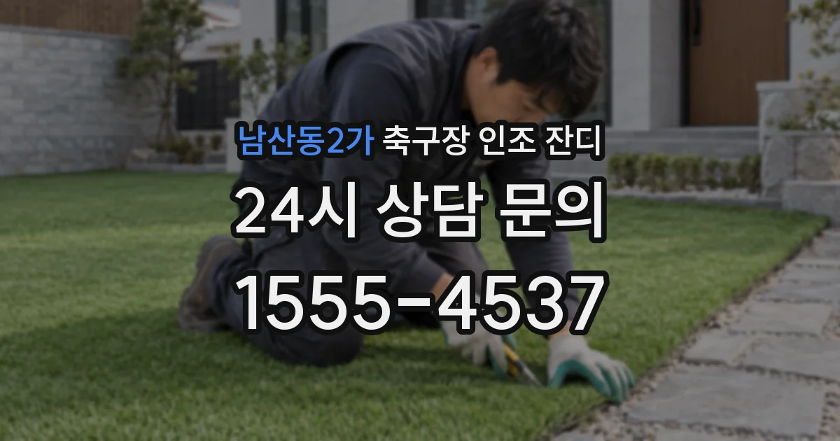 남산동2가 축구장 인조 잔디