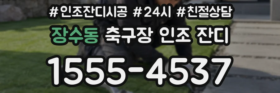 장수동 축구장 인조 잔디