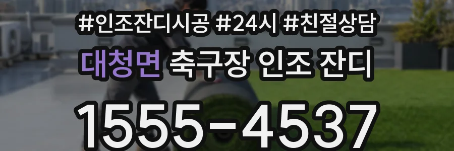 대청면 축구장 인조 잔디