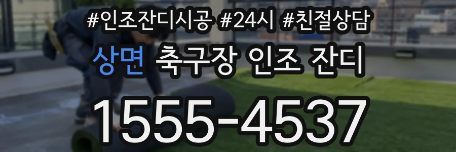 상면 축구장 인조 잔디