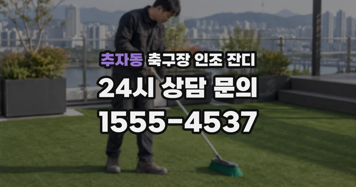 추자동 축구장 인조 잔디