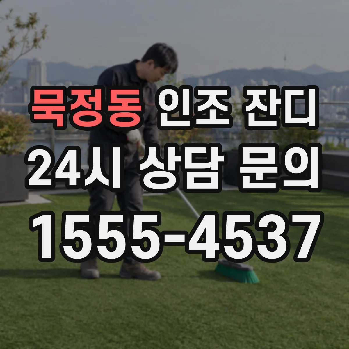 묵정동 인조 잔디