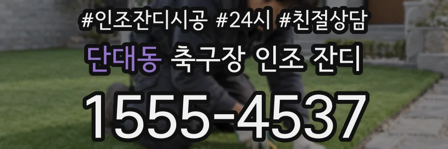 단대동 축구장 인조 잔디