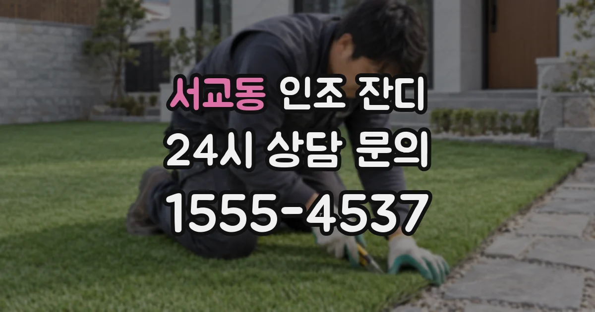 서교동 인조 잔디