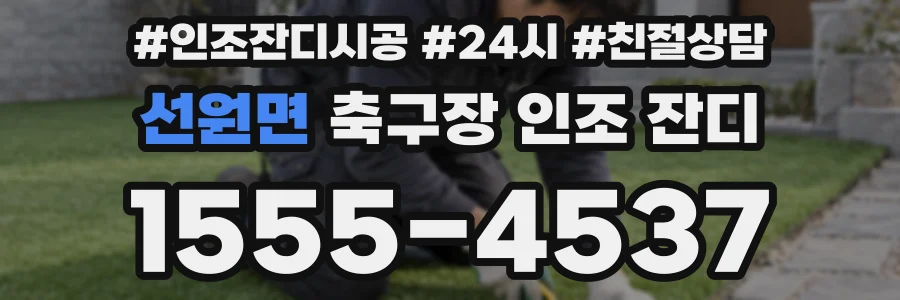선원면 축구장 인조 잔디