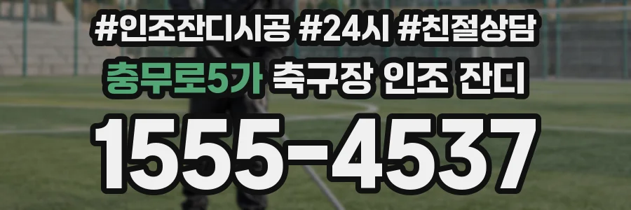충무로5가 축구장 인조 잔디