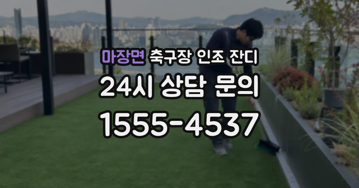 마장면 축구장 인조 잔디