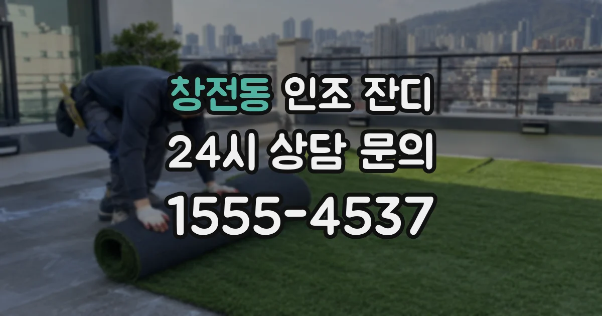 창전동 인조 잔디