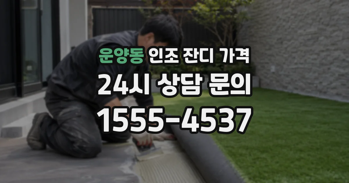 운양동 인조 잔디 가격