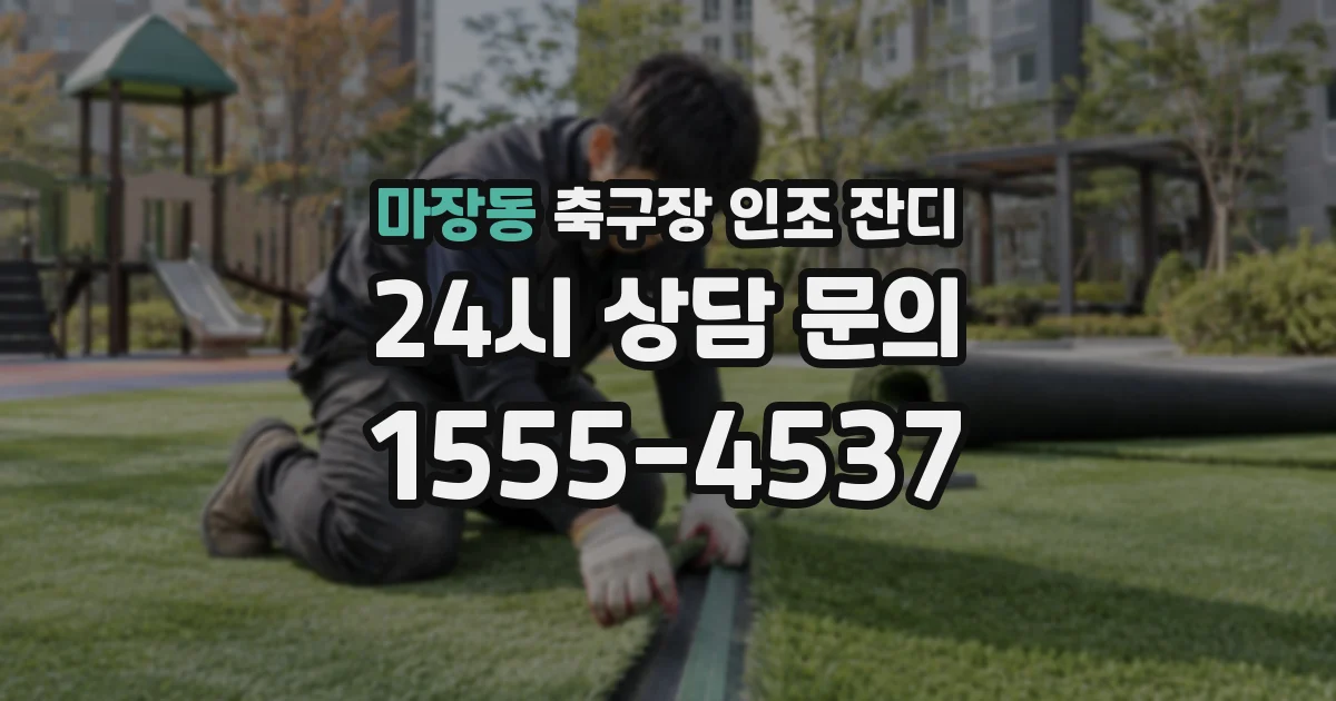 마장동 축구장 인조 잔디