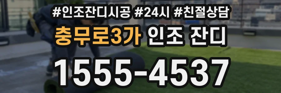 충무로3가 인조 잔디