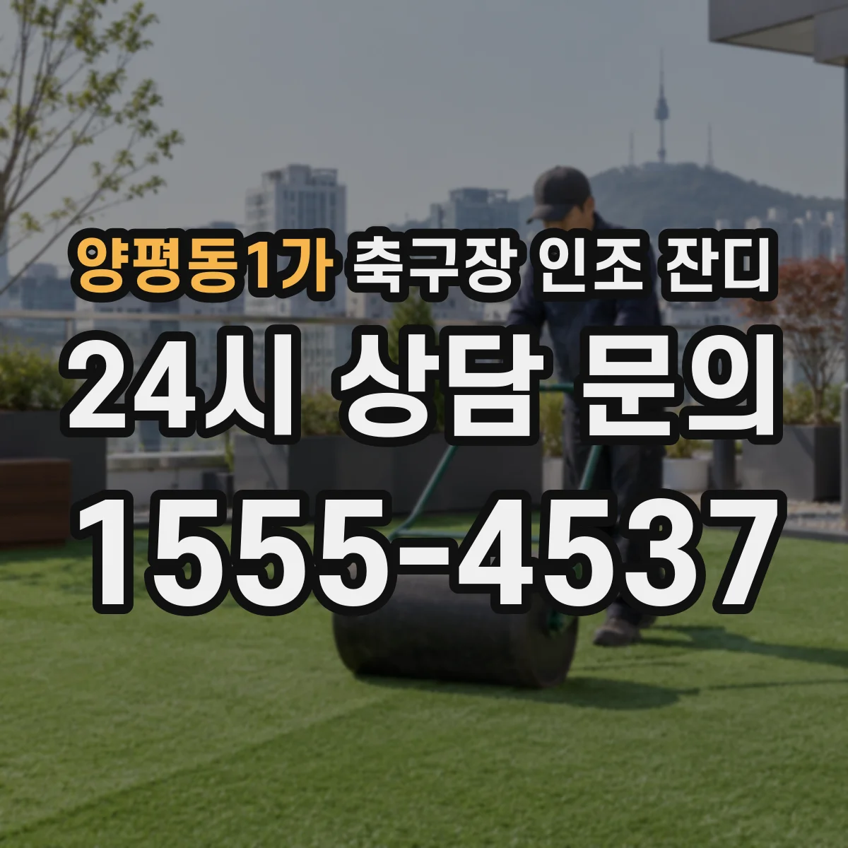 양평동1가 축구장 인조 잔디