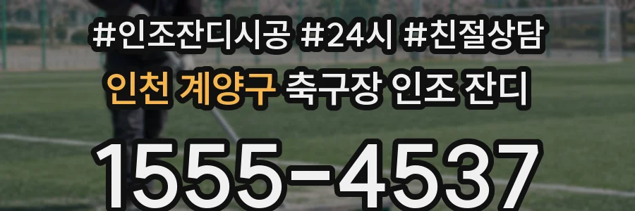 인천 계양구 축구장 인조 잔디