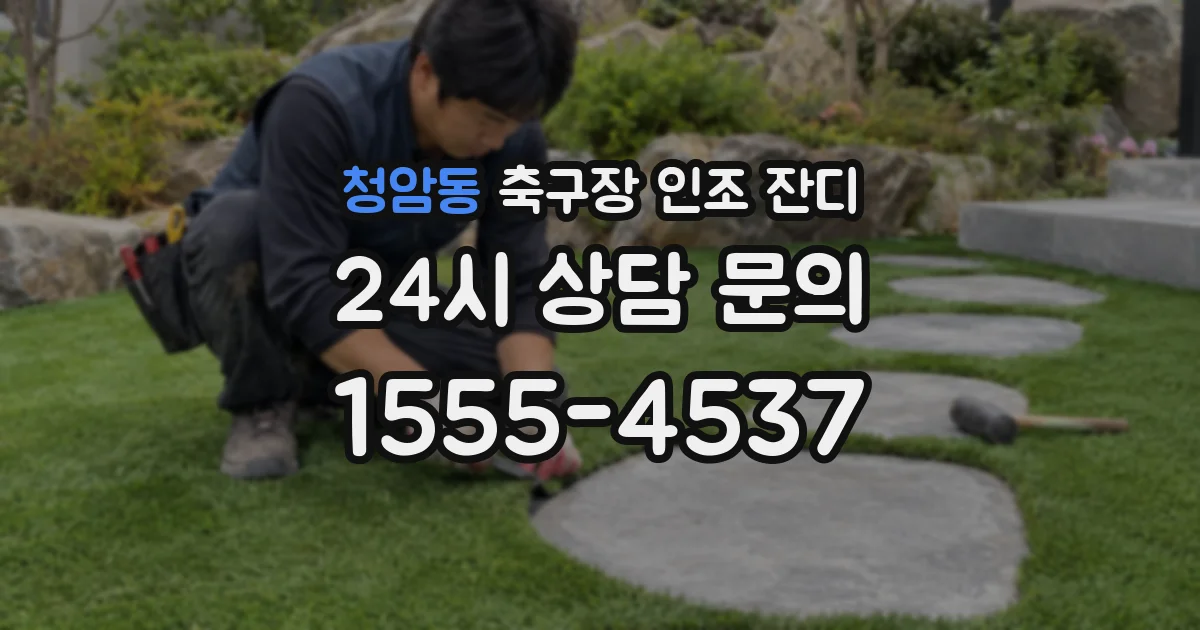 청암동 축구장 인조 잔디