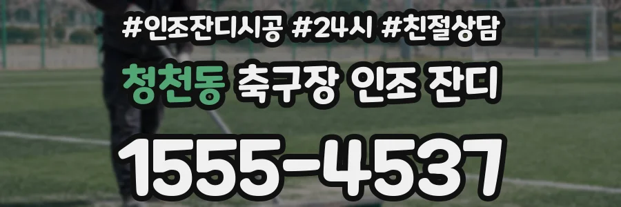 청천동 축구장 인조 잔디