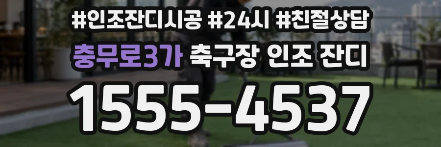 충무로3가 축구장 인조 잔디