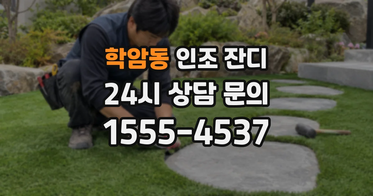 학암동 인조 잔디