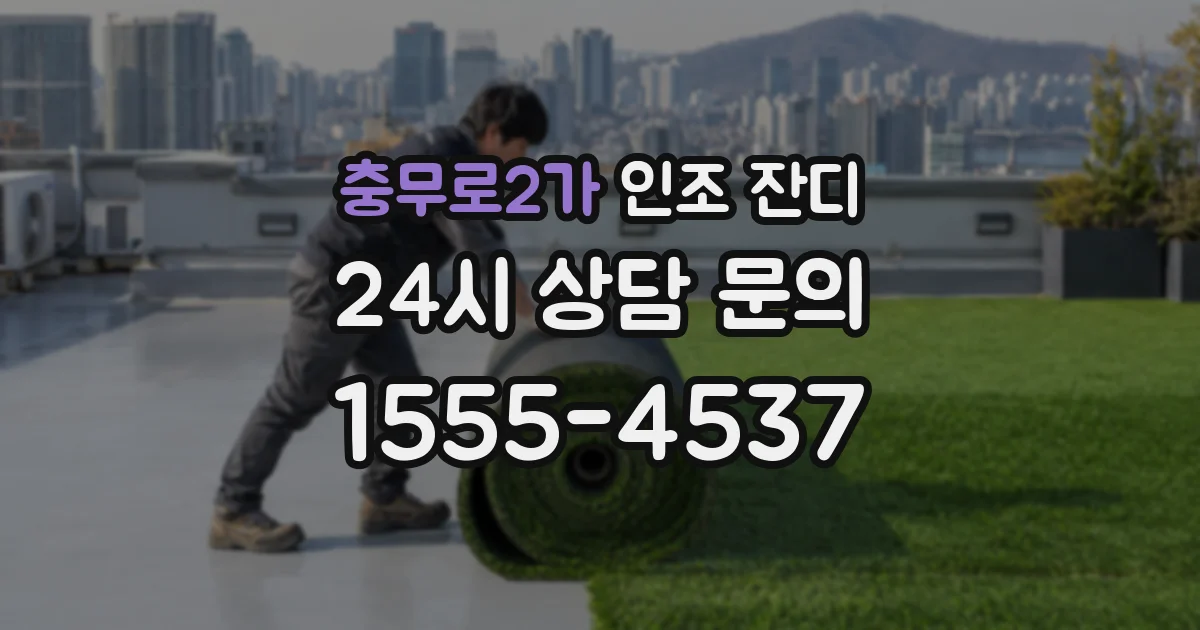 충무로2가 인조 잔디