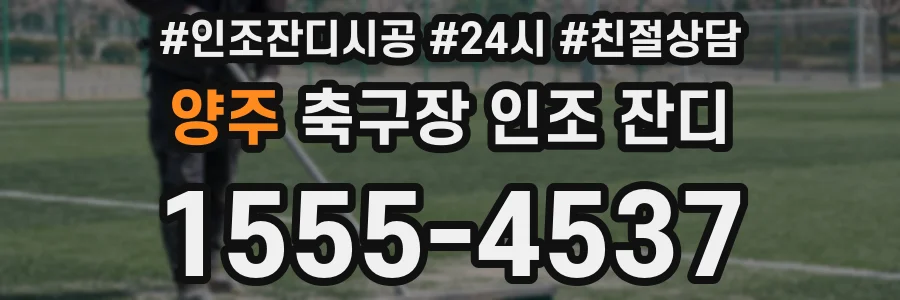 양주 축구장 인조 잔디
