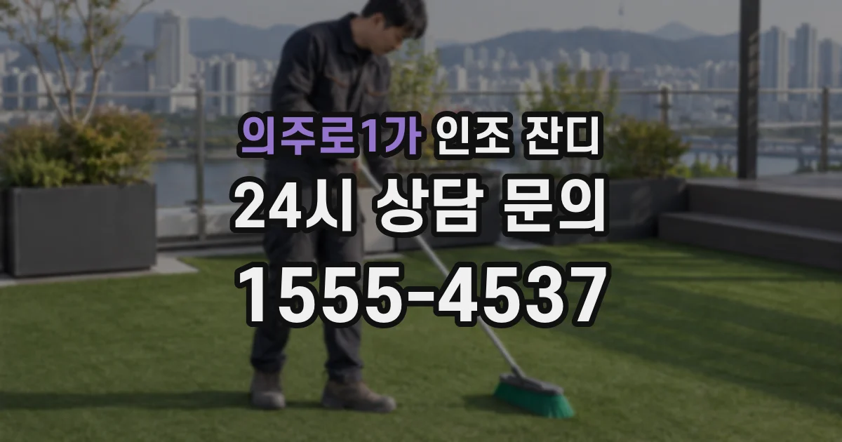 의주로1가 인조 잔디