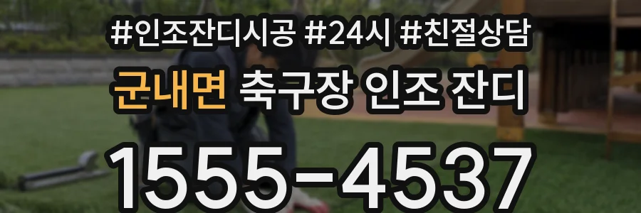 군내면 축구장 인조 잔디