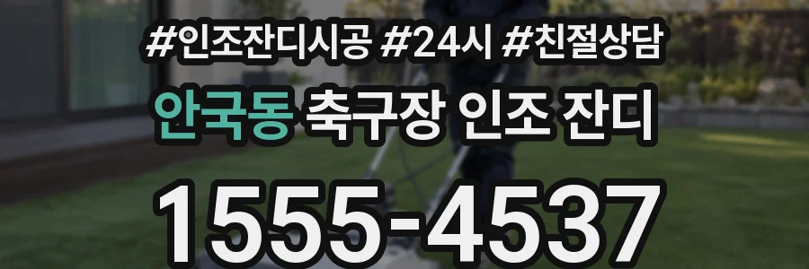 안국동 축구장 인조 잔디